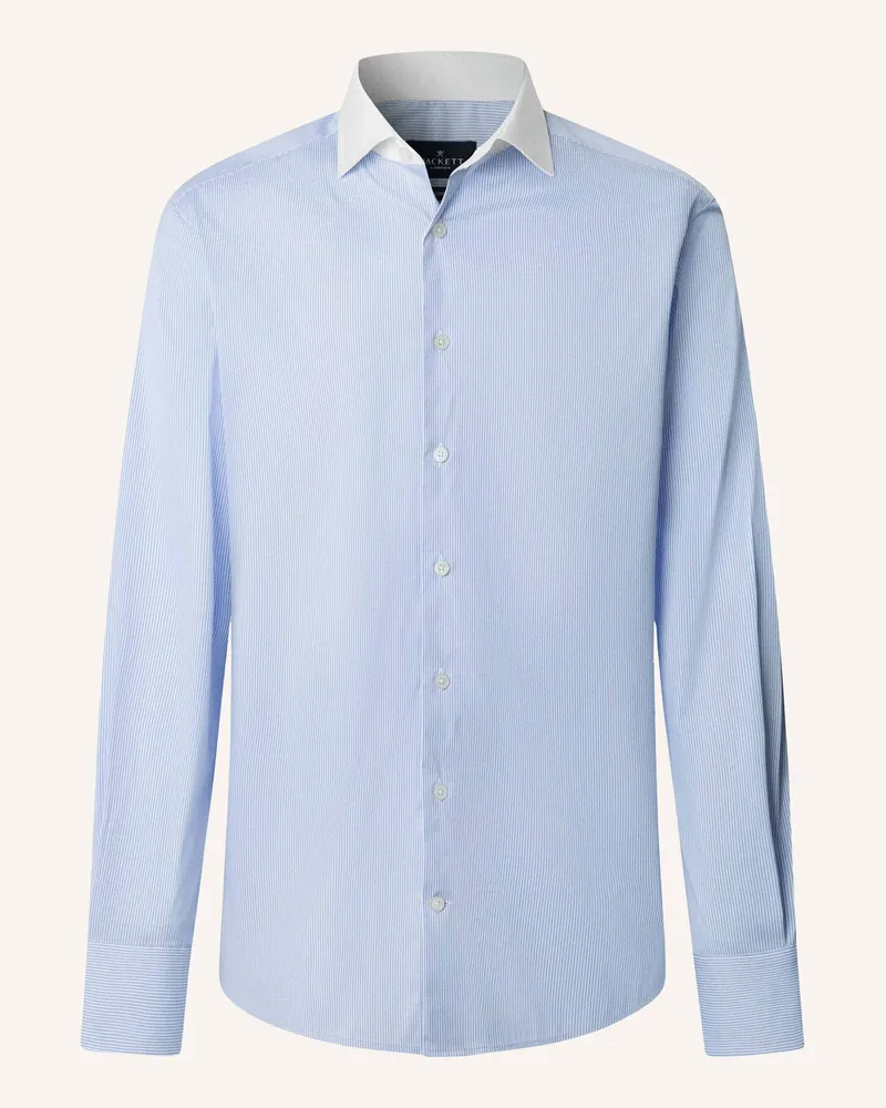 Hackett Freizeithemd Fine Stripe W Collar blau Blau