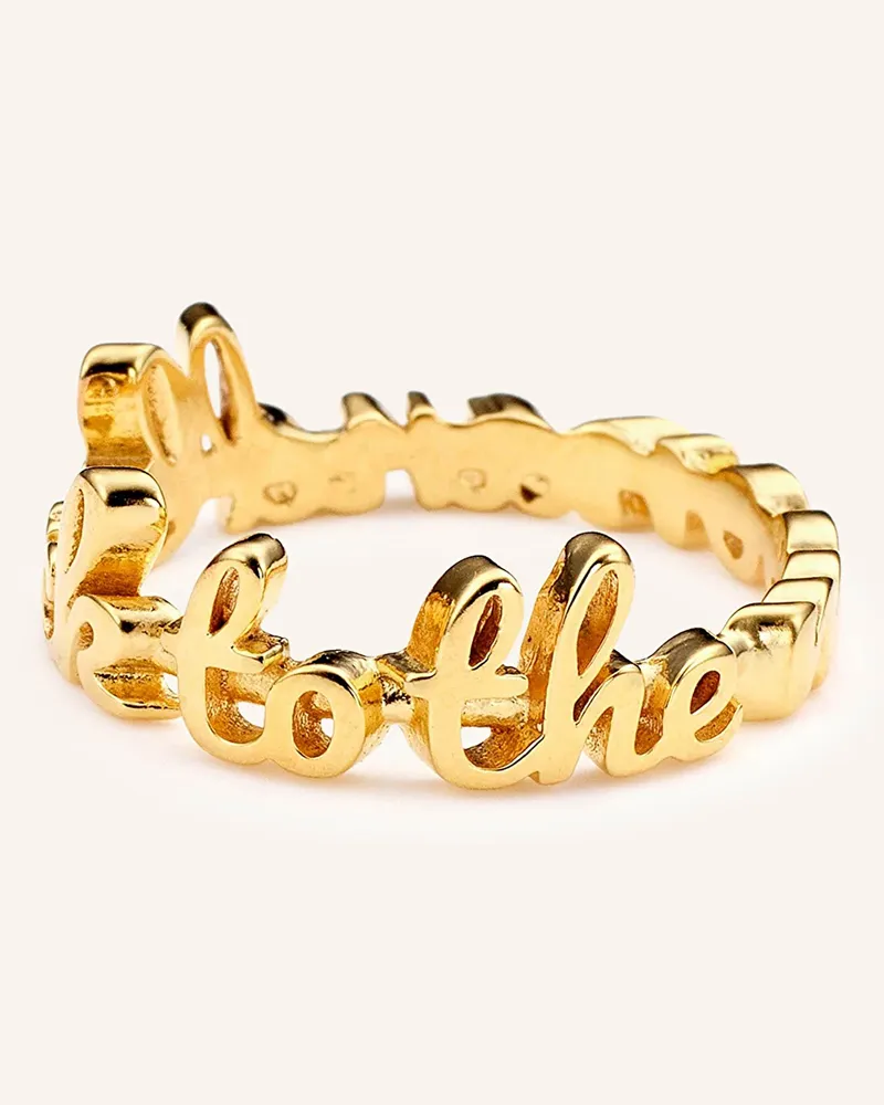 Ariane Ernst Ring TO THE MOON AND BACK Gold