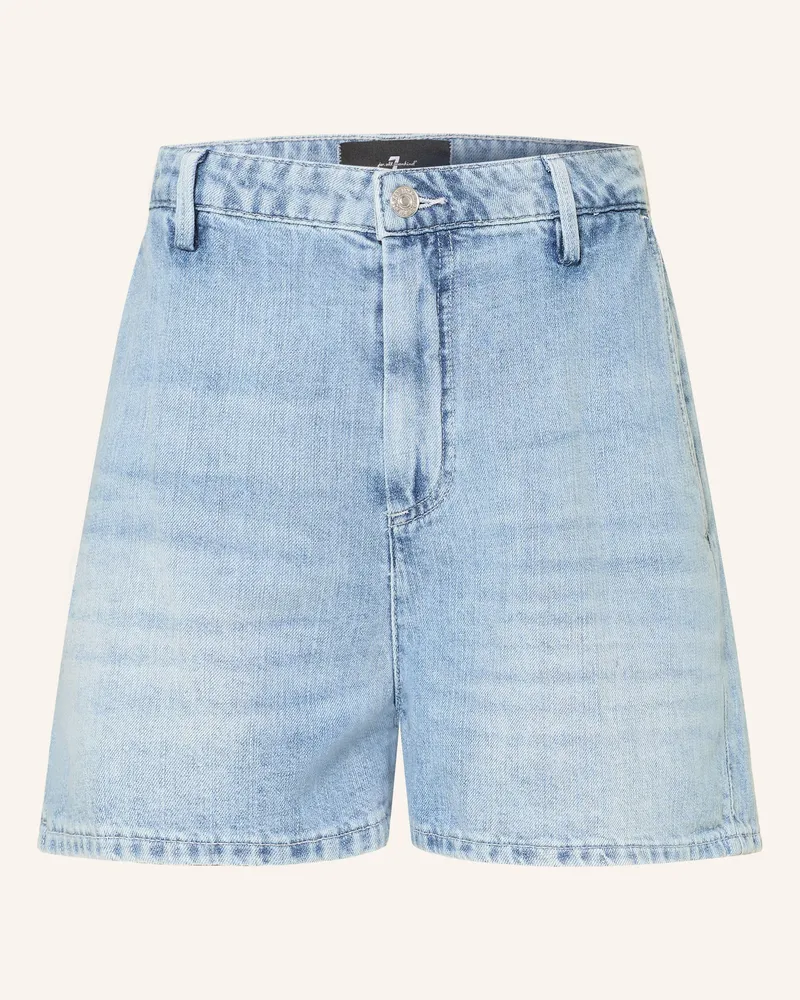 7 for all mankind Jeansshorts Mit Leinen blau Iri