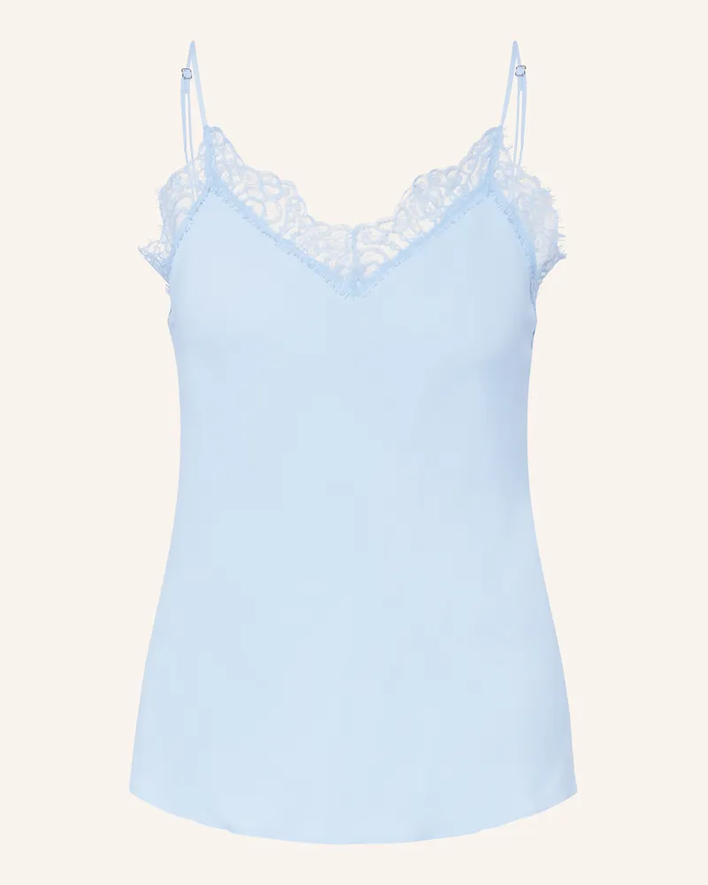 Patrizia Pepe Blusentop mit Lochspitze Hellblau
