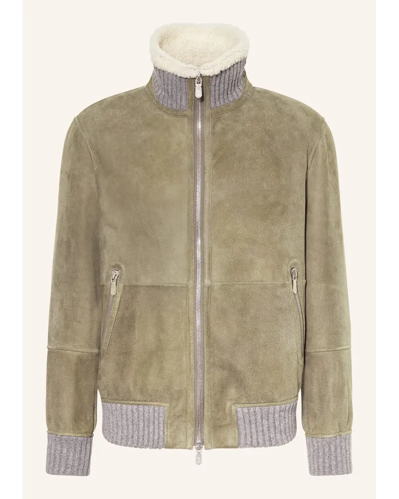 Brunello Cucinelli Jacke Gruen