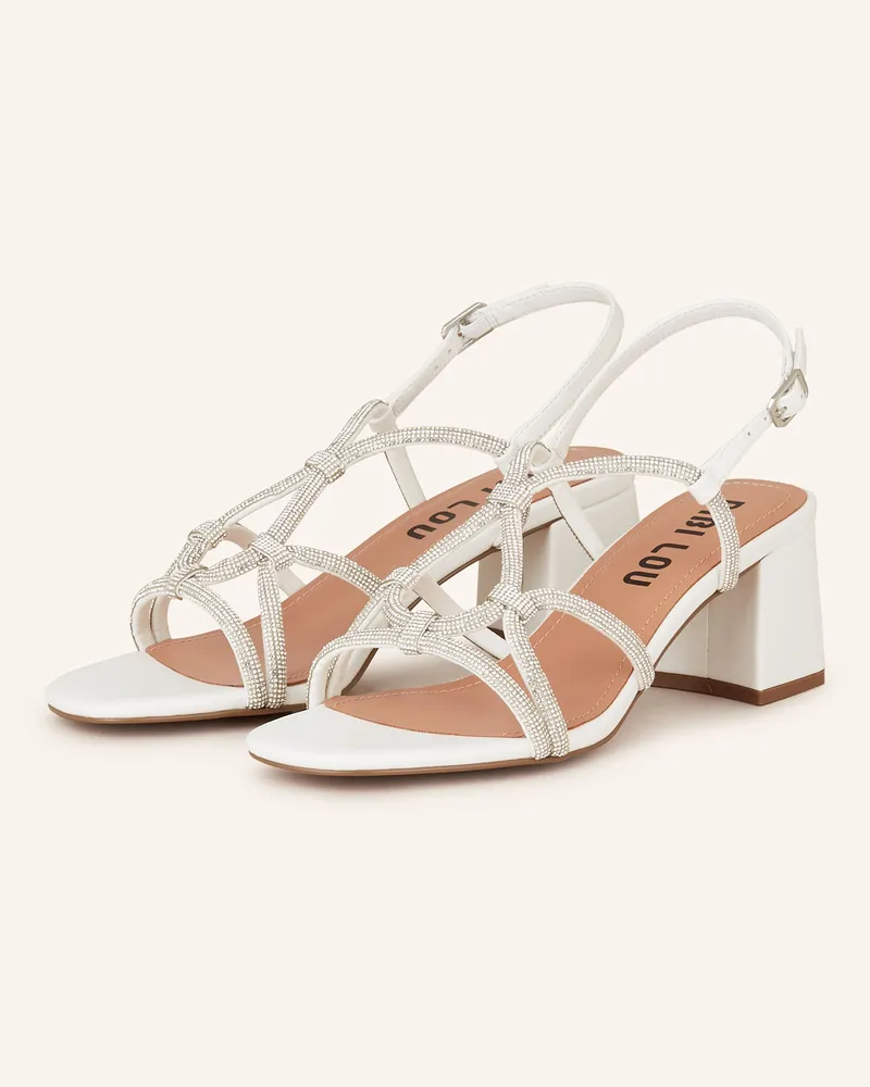 Bibi Lou Sandaletten TACON mit Schmucksteinen Weiss