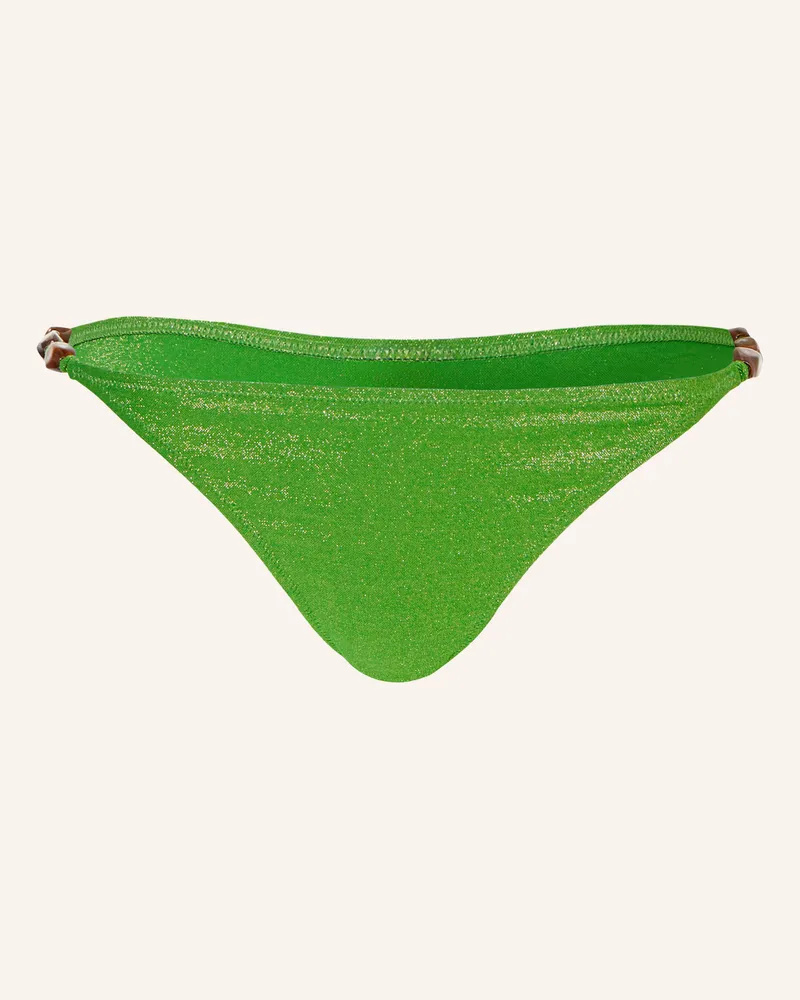 Vilebrequin Triangel-Bikini-Hose Flaka Mit Glitzergarn Und Schmuckperlen gruen Hellgrün