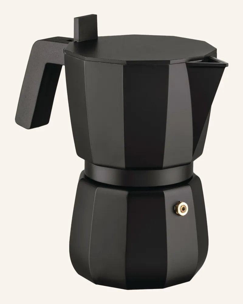Alessi Espressokocher Moka schwarz Schwarz
