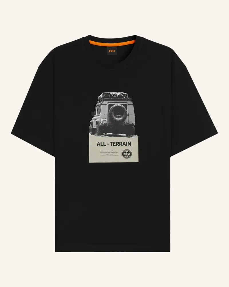HUGO BOSS T-Shirt TE_WAGON Relaxed Fit Schwarz