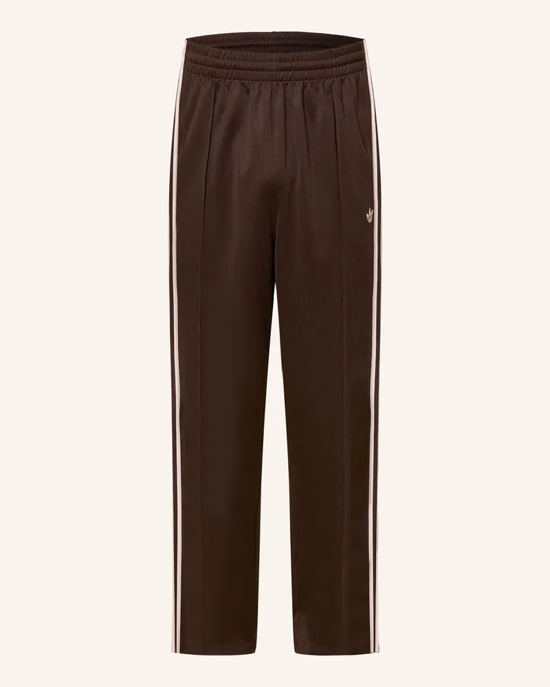 adidas Track Pants Baggy Mit Galonstreifen lila Dunkelbraun