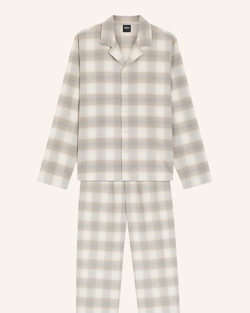 HUGO BOSS Pyjama-Set WINTER WHITE PYJAMA Regular Fit Weiss