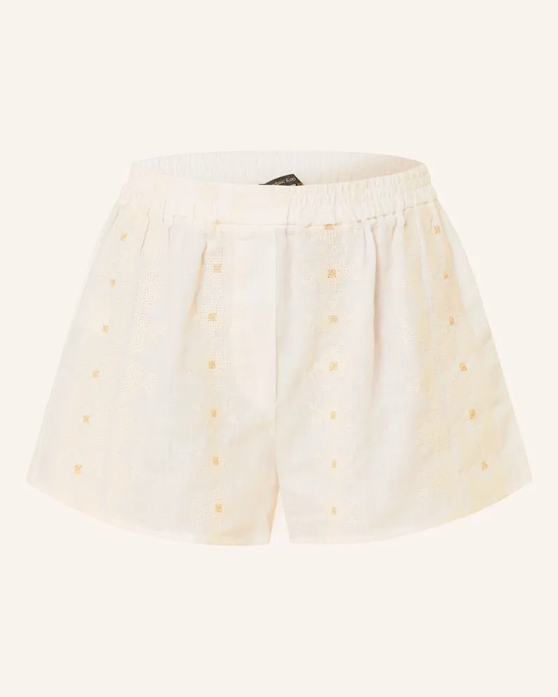 Greek Archaic Kori Leinenshorts PIXEL Weiss