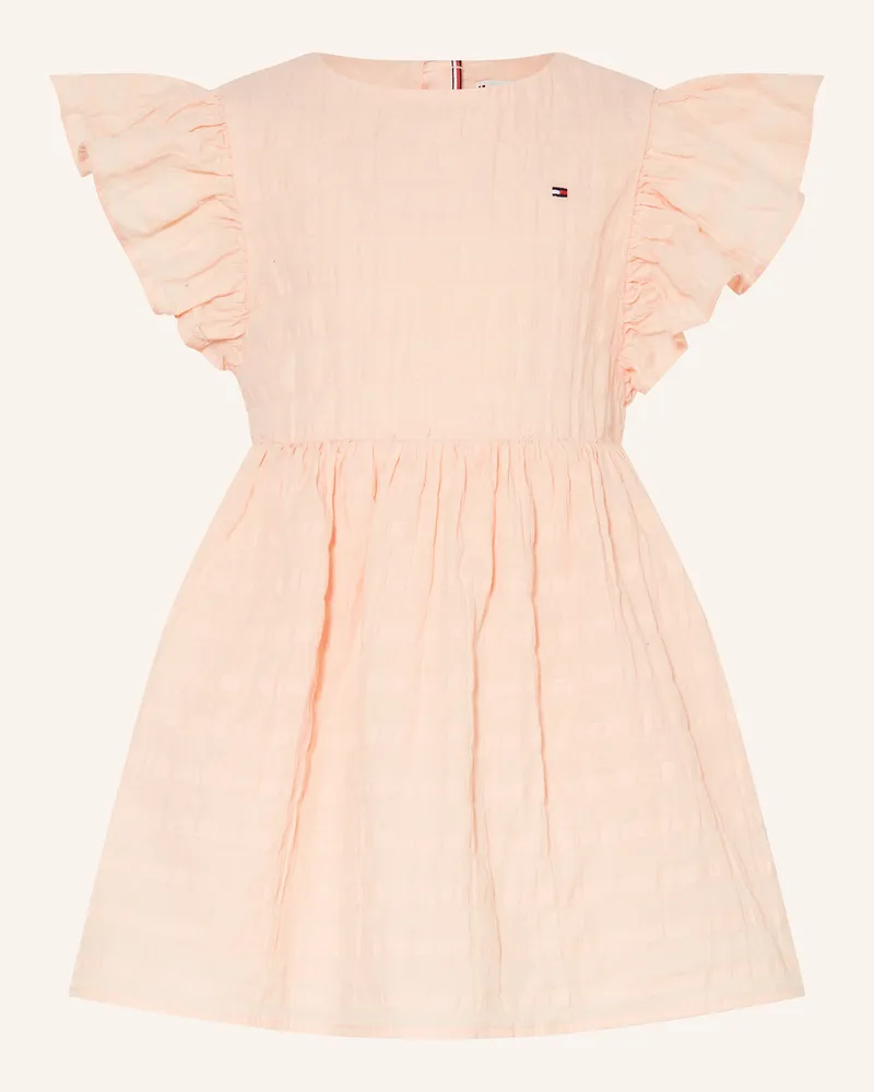 Tommy Hilfiger Kleid mit Volants Lachs