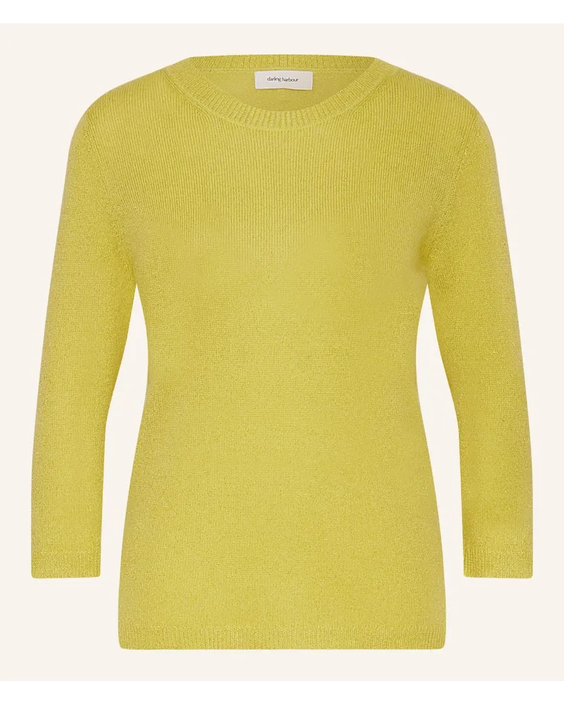 Darling Harbour Cashmere-Pullover mit 3/4-Arm und Glitzergarn Gelb