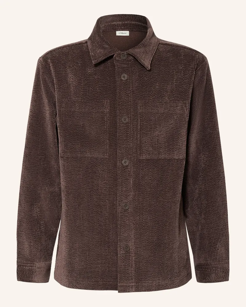 S.Oliver Cord-Overjacket braun Dunkelbraun