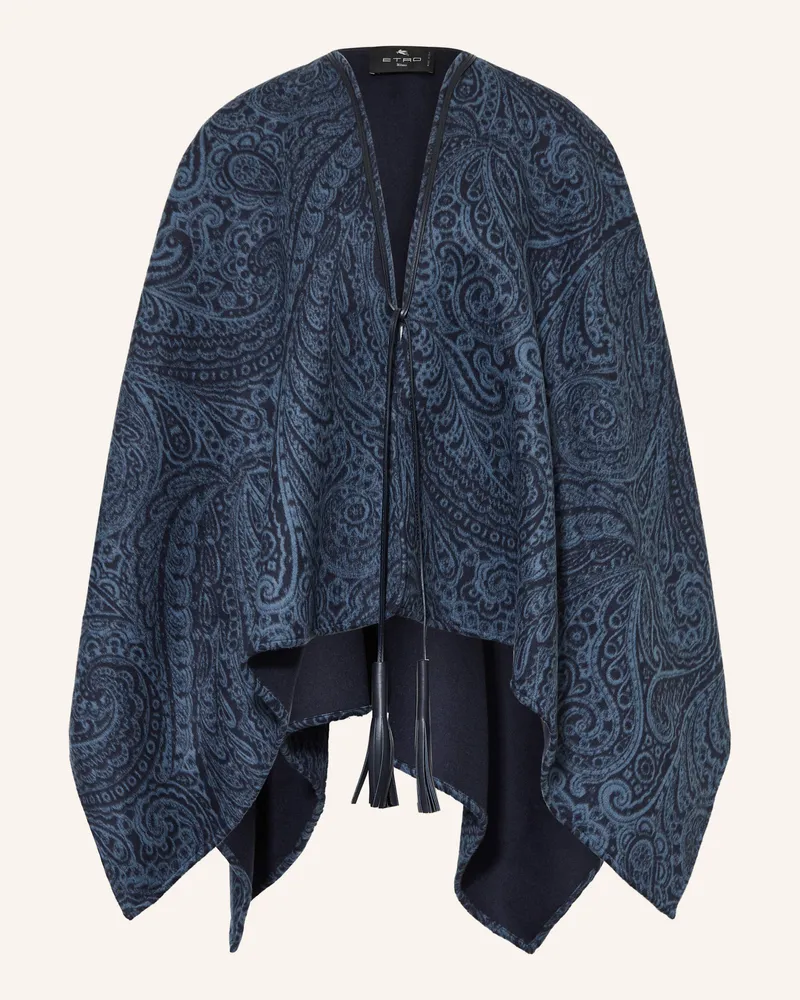Etro Cape Dunkelblau