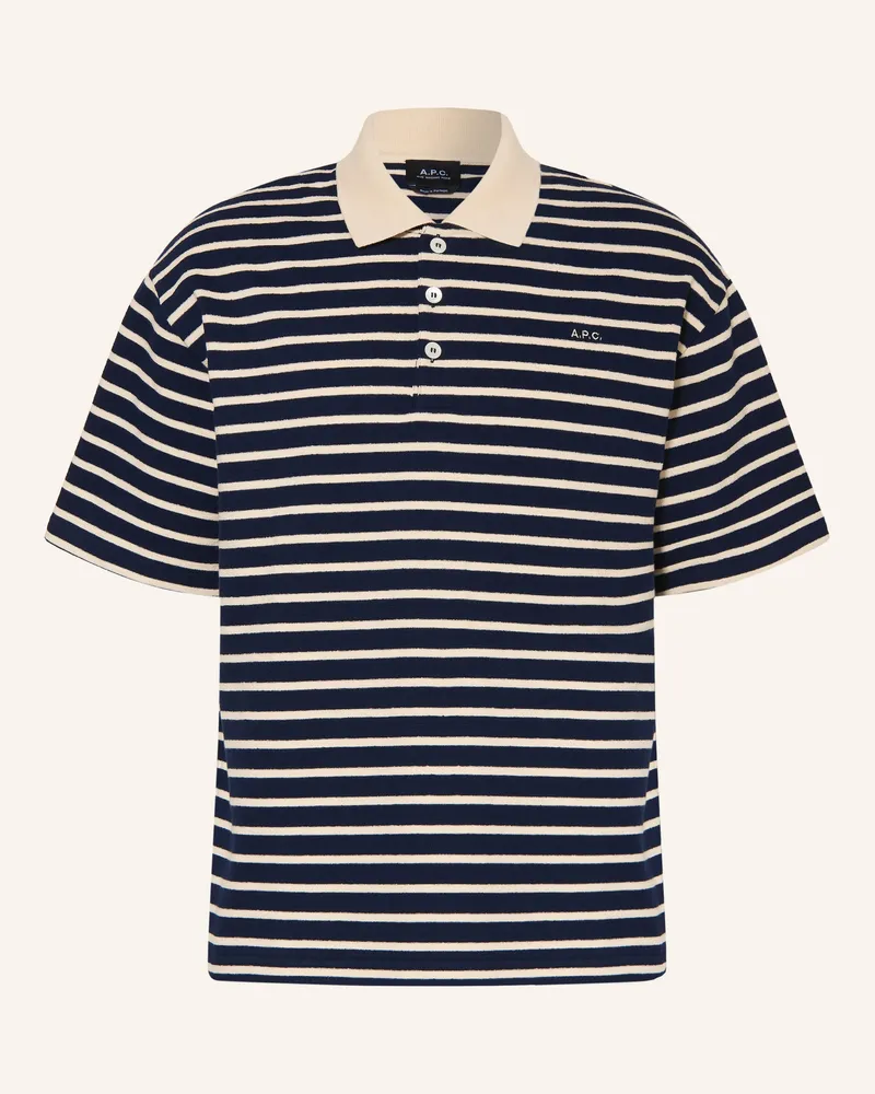 A.P.C. Jersey-Poloshirt Dunkelblau