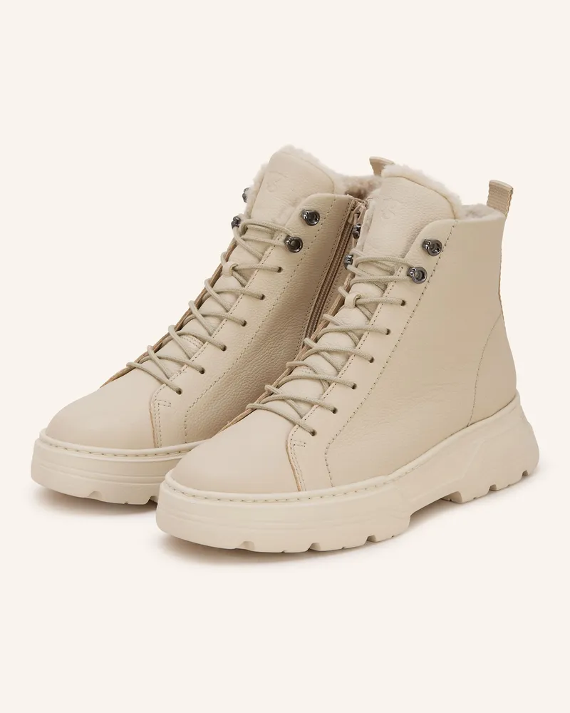paul green Schnürboots Creme