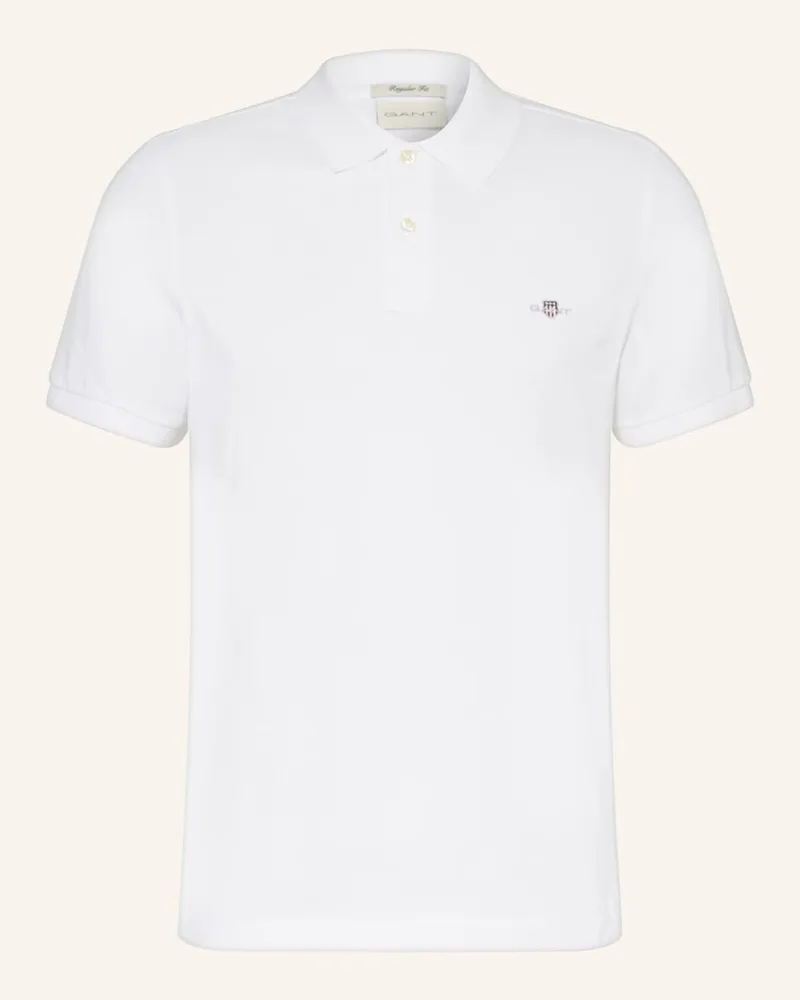 Gant Piqué-Poloshirt Regular Fit Weiss