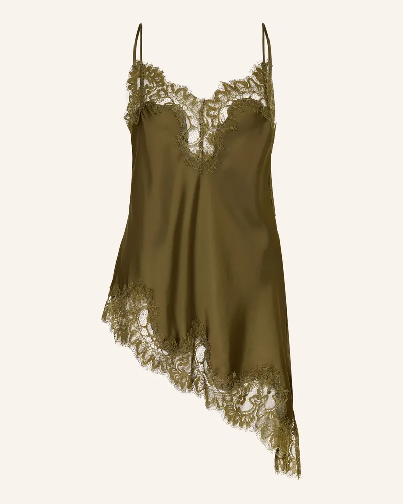 Riani Satintop Mit Spitze gruen Oliv