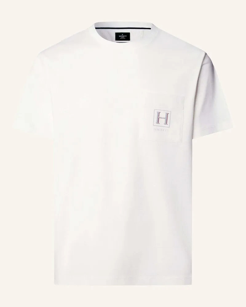Hackett T-Shirt Heritage H Pocket Tee weiss Creme