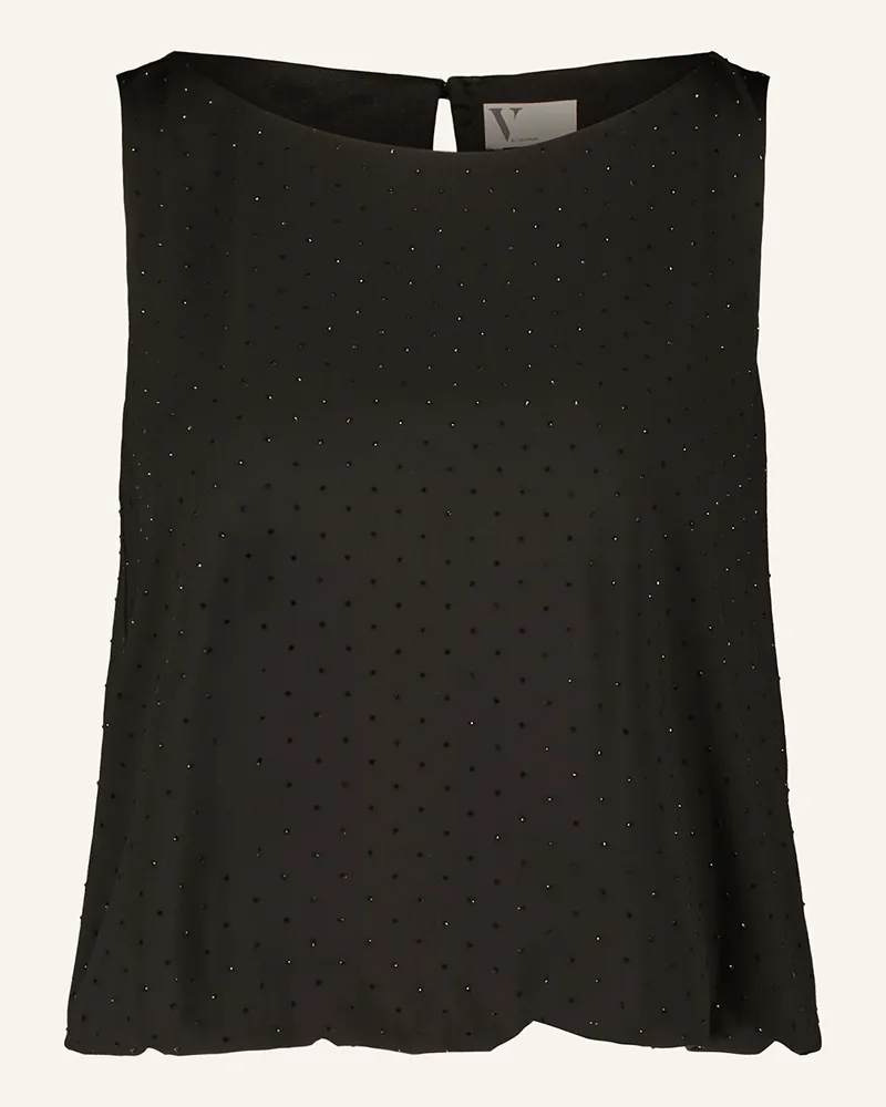 Vera Mont Top mit Schmucksteinen Schwarz