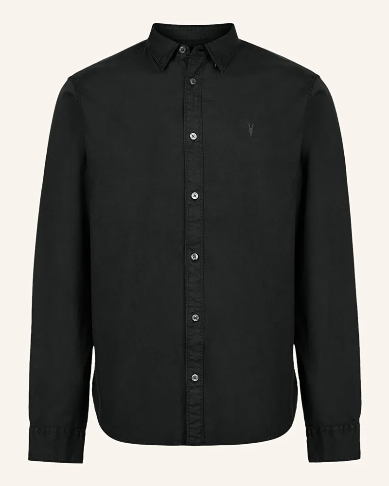 AllSaints Hemd HAWTHORNE Slim Fit Schwarz
