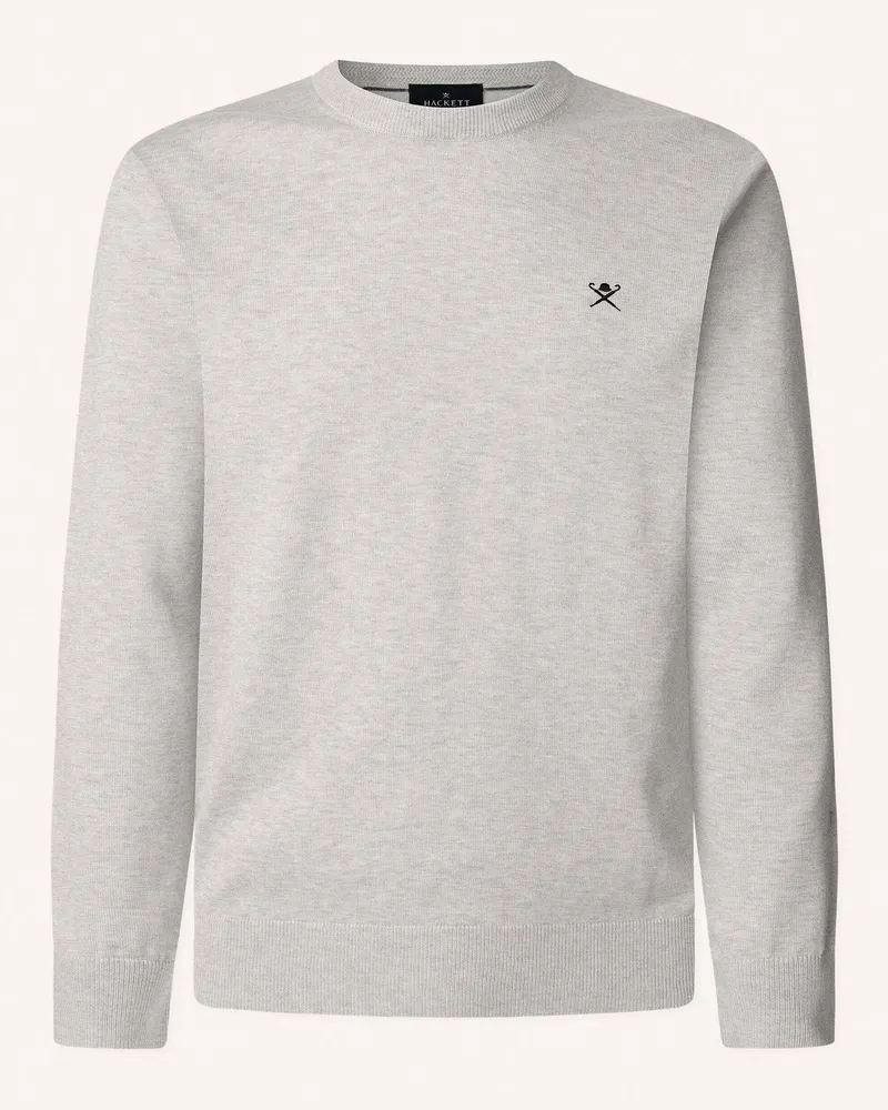 Hackett Pullover COTTON SILK CREW Hellgrau