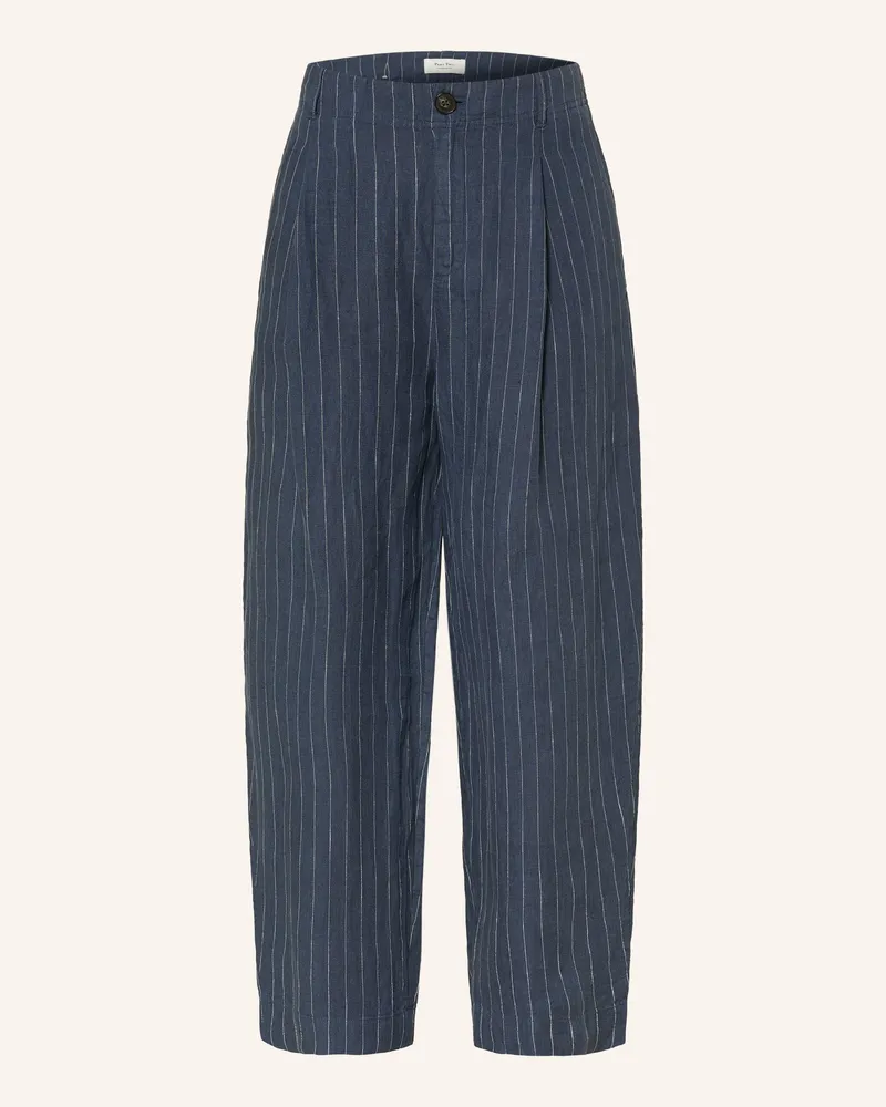 Part Two 7/8-Hose NETTASPW aus Leinen Dunkelblau