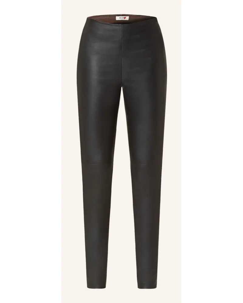 Mos Mosh Leder-Leggings LUCILLE Schwarz