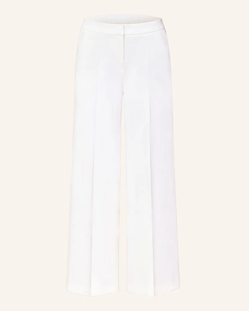 Luisa Cerano Marlenehose mit Leinen Weiss