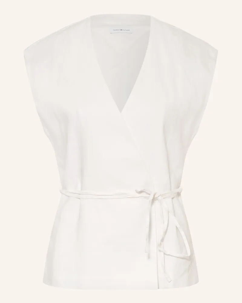 Tommy Hilfiger Blazerweste Aus Leinen weiss Weiss