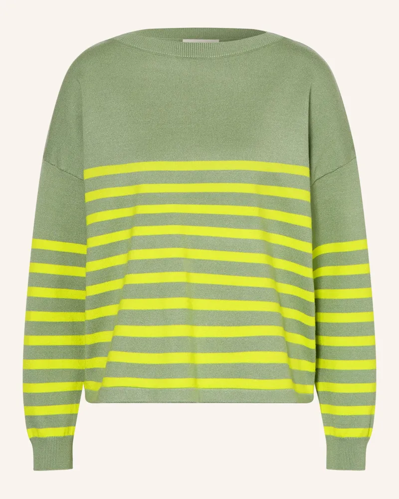 Cartoon Pullover gruen Oliv