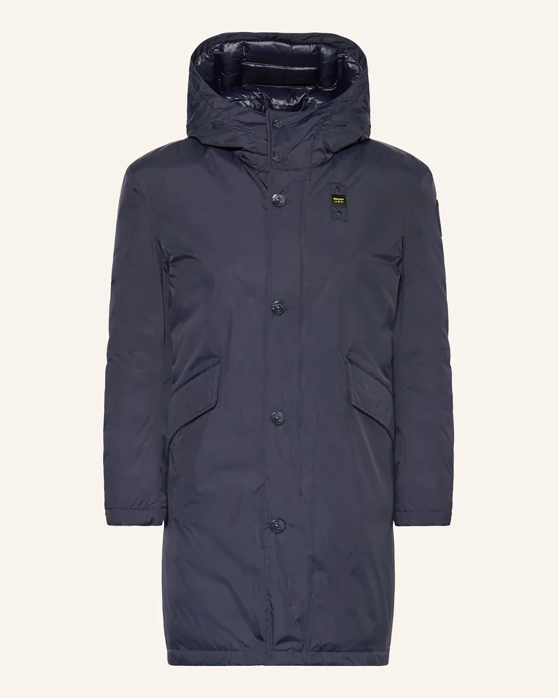 Blauer Jacke Dunkelblau