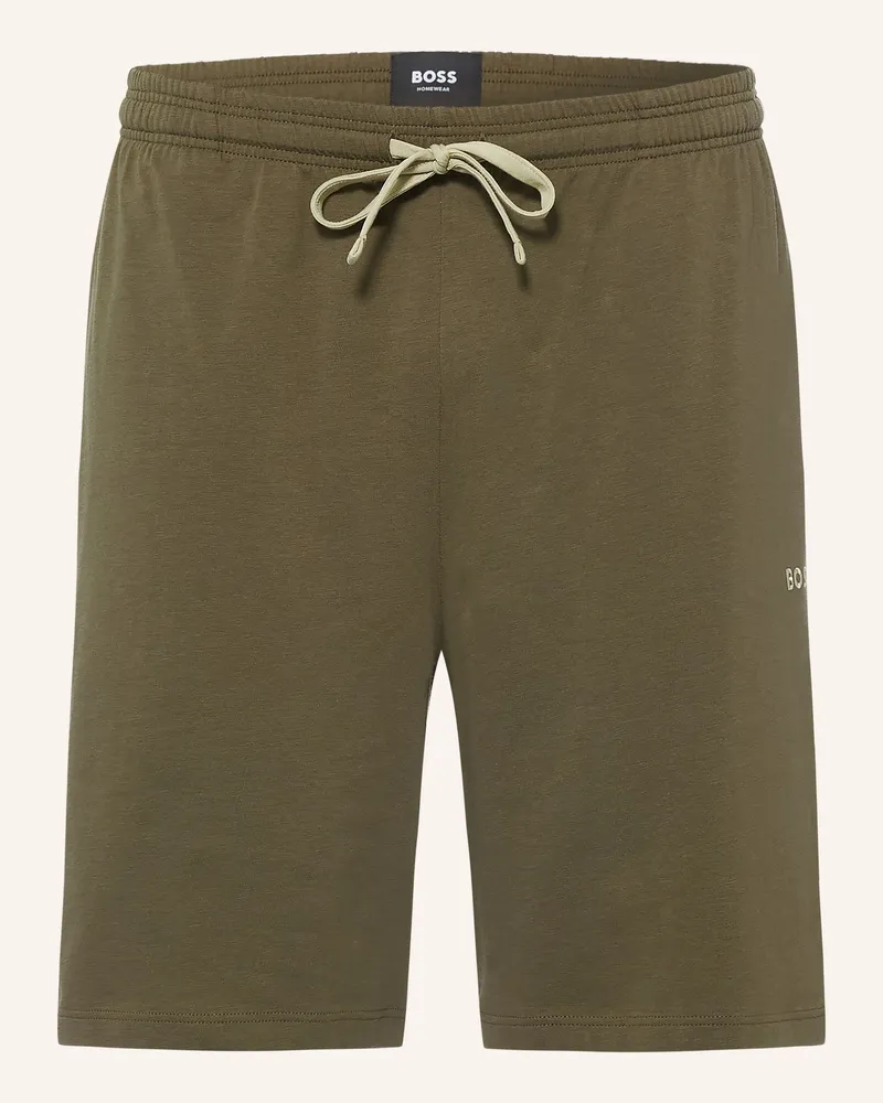 HUGO BOSS Lounge-Shorts Mix&Match gruen Oliv