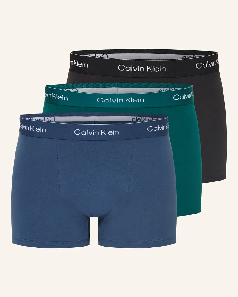 Calvin Klein 3er-Pack Boxershorts ICON COTTON Relaxed Fit Blau