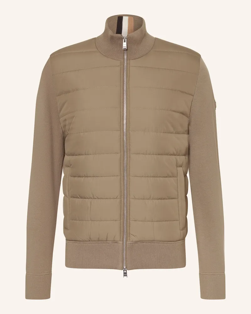 HUGO BOSS Steppjacke H-Hernesto Im Materialmix gruen Khaki