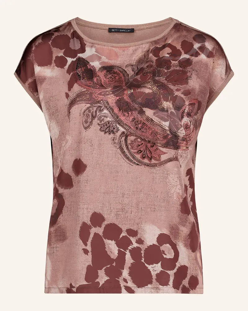 Betty Barclay Blusenshirt Im Materialmix Mit Schmucksteinen braun Braun