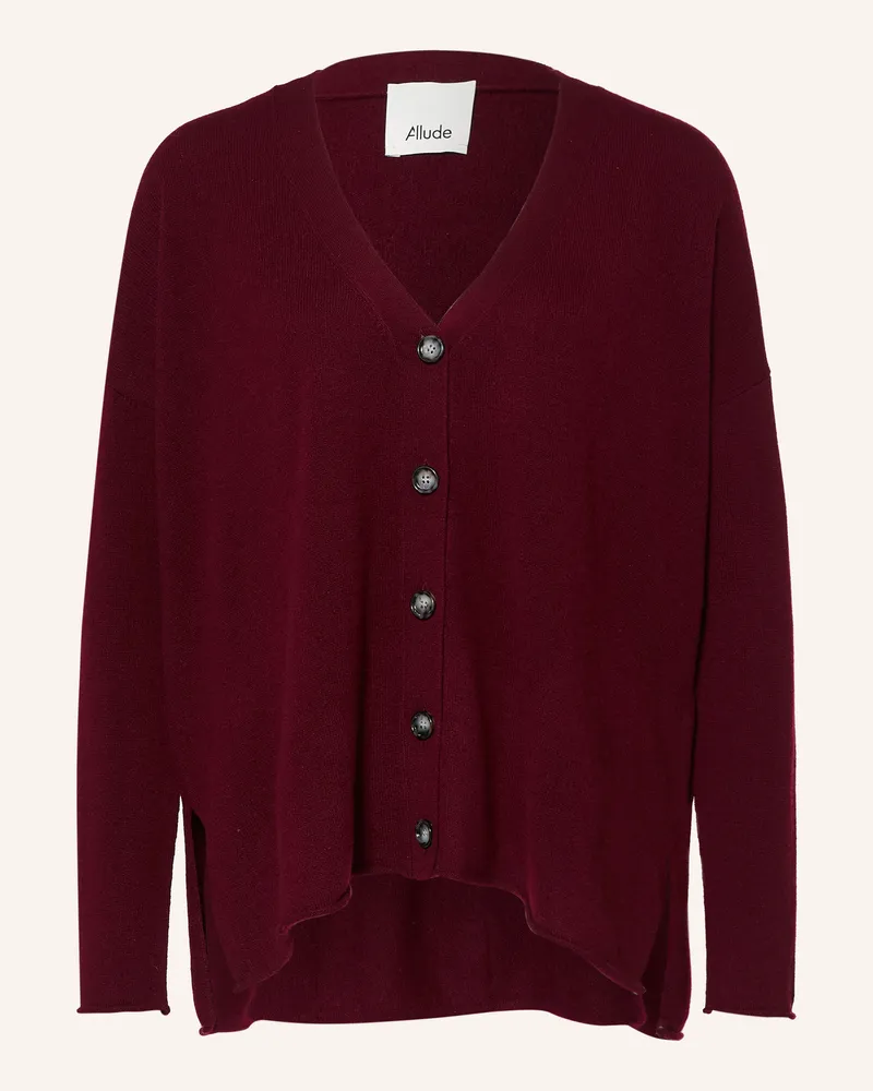 ALLUDE Oversized-Strickjacke Aus Cashmere rot Dunkellila