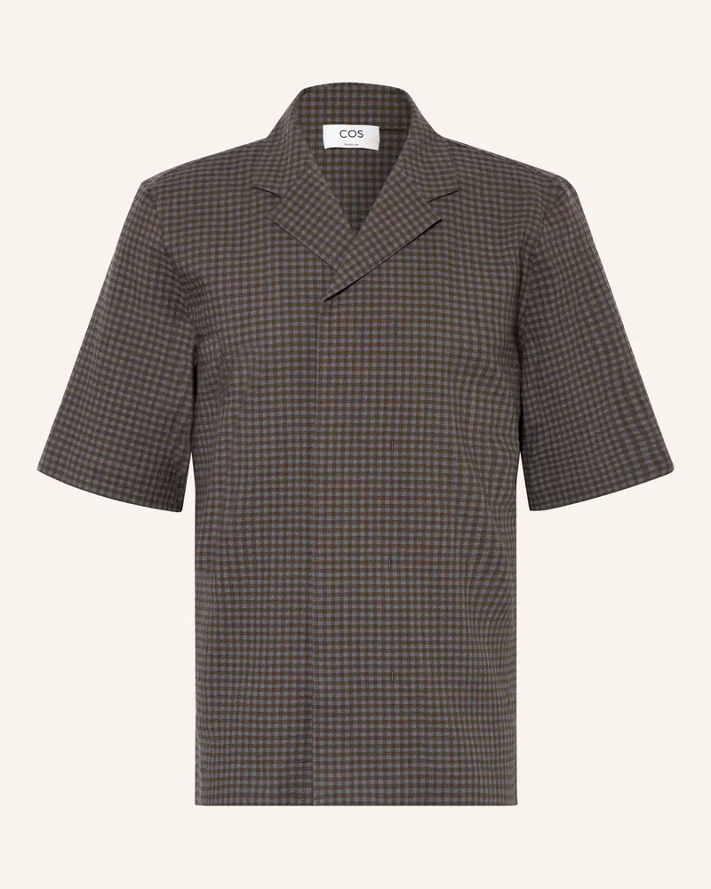 COS Resorthemd Regular Fit grau Dunkelgrau