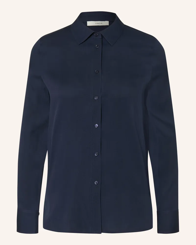 Vince Hemdbluse Aus Seide blau Dunkelblau