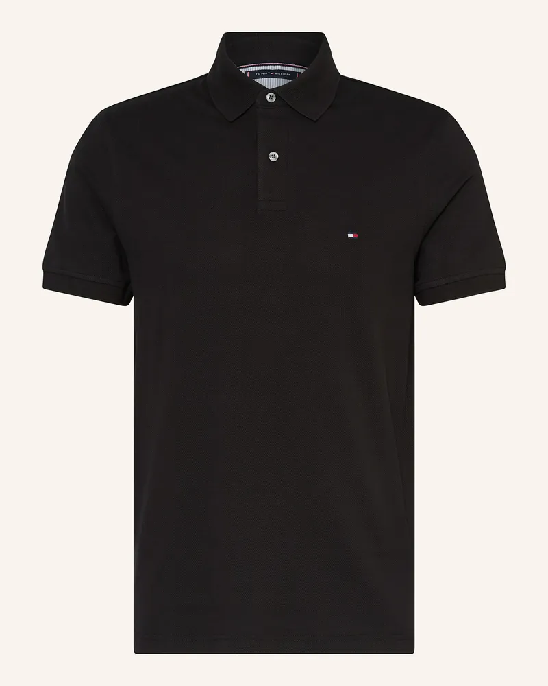 Tommy Hilfiger Piqué-Poloshirt Regular Fit Schwarz