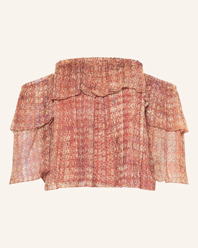 ba&sh Off-Shoulder-Top RUSH mit Rüschen Dunkelorange