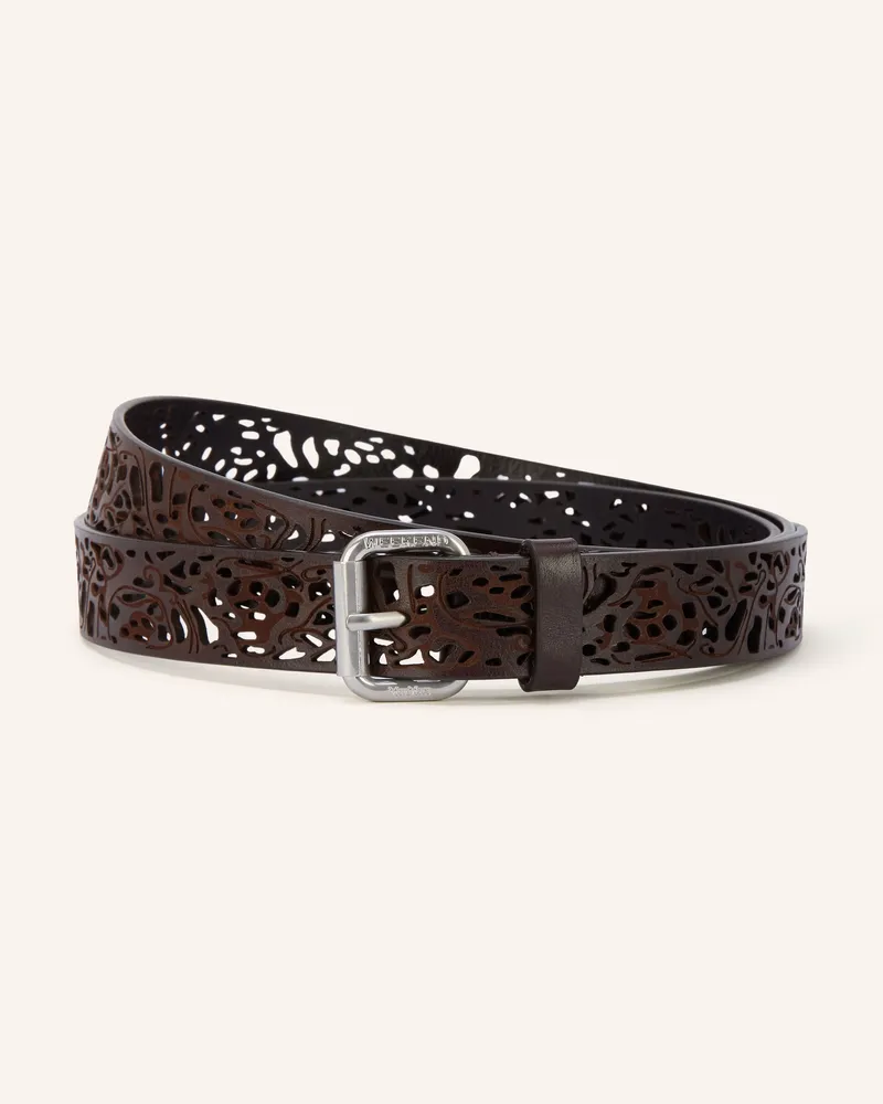 Max Mara Ledergürtel Giunchi Mit Cut-Outs braun Dunkelbraun