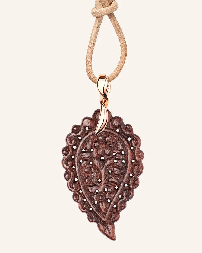 TAMARA COMOLLI Anhänger PENDANT INDIA MEDIUM SNAKEWOOD aus 18 Karat Roségold und Snakewood Roségold