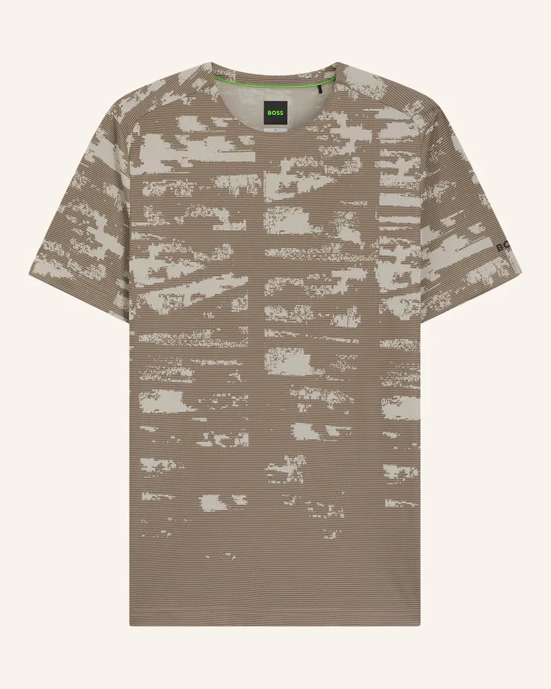 HUGO BOSS T-Shirt TS_ACTIVE REPEAT Slim Fit Hellgrün