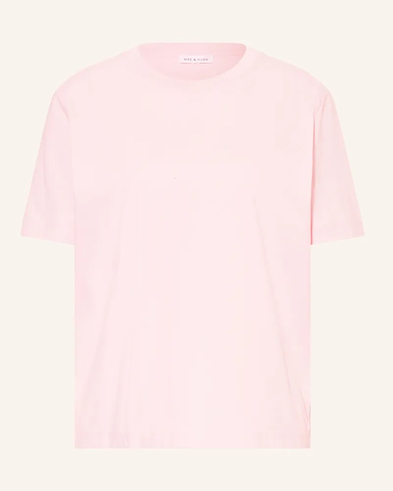 Mrs & HUGS T-Shirt rosa Rosa