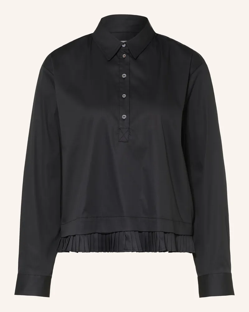 tonno e panna Hemdbluse Mit Plissees schwarz Schwarz