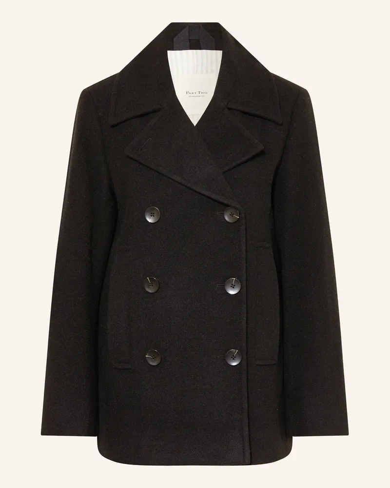 Part Two Cabanjacke SATINAPW Schwarz