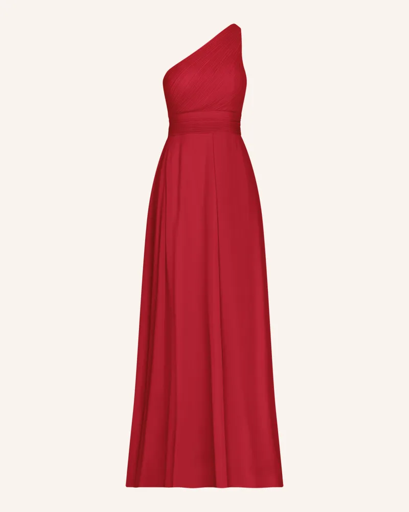 Apart One-Shoulder-Kleid mit Plissees Rot