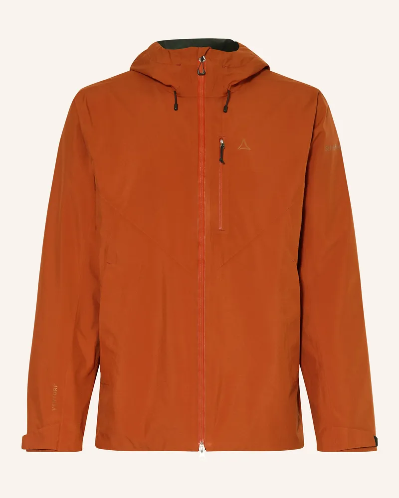 Schöffel Regenjacke Mauku braun Dunkelorange