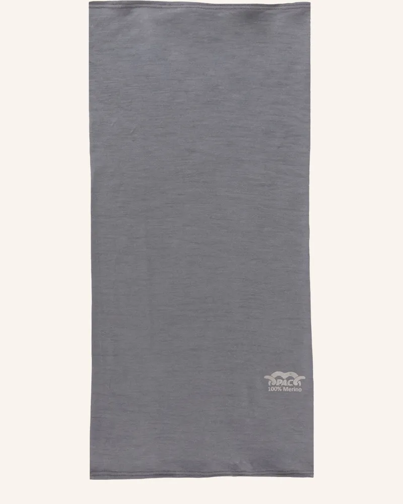 P.A.C. Multifunktionstuch Aus Merinowolle grau Grau