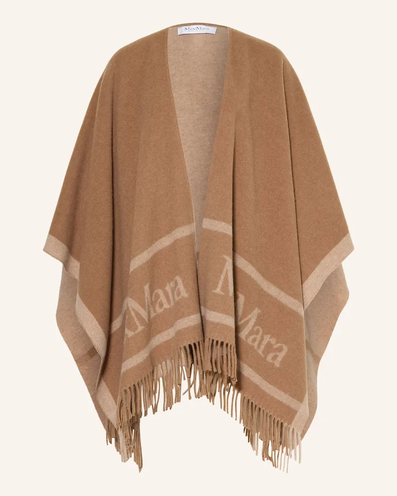 Max Mara Jacquard-Cape Hilde braun Camel
