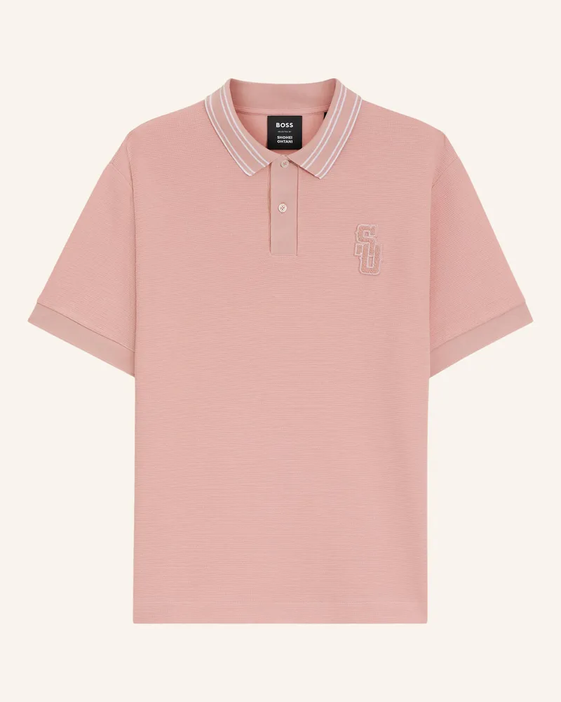 HUGO BOSS Poloshirt C-Piano 50_So Relaxed Fit Boss X Shohei Ohtani pink Hellrosa
